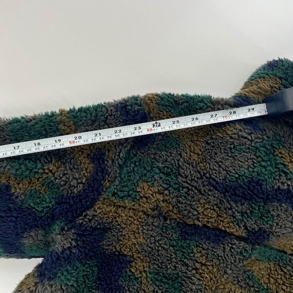 Columbia Women's Medium Jacket Sherpa Winter Pass Full Zip Navy Camo Fleece Soft - Picture 11 of 12